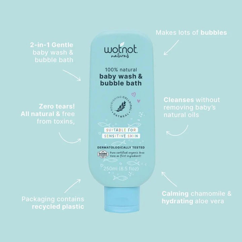 Wotnot Baby Wash  & Bubble Bath 250ml