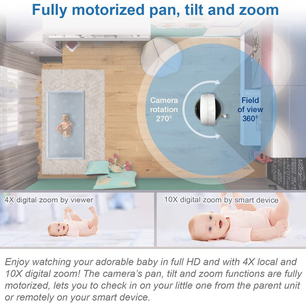 VTech RM7764HDV2 HD Pan & Tilt Video Monitor With Remote Access