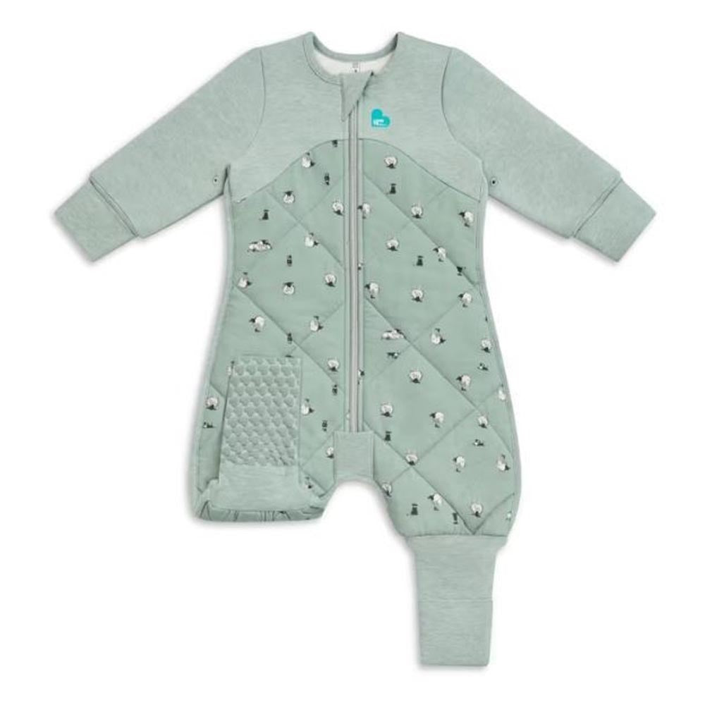 Love To Dream Organic Cotton Sleep Suit With Merino Wool 2.5 Tog Olive - Lamb's Best Friend