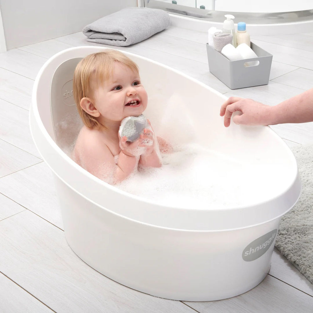 Shnuggle Toddler Bath Tub White/Grey