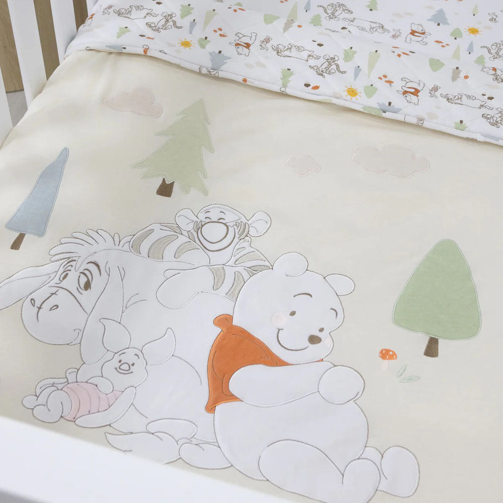 Bubba Blue Winnie The Pooh Reversible Cot Quilt