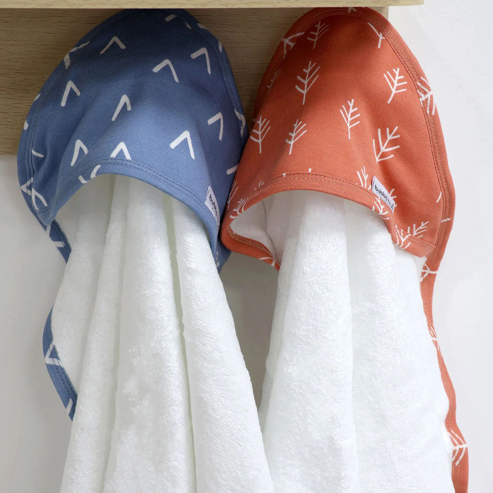 Bubba Blue Nordic 2pk Hooded Towel Denim/Clay