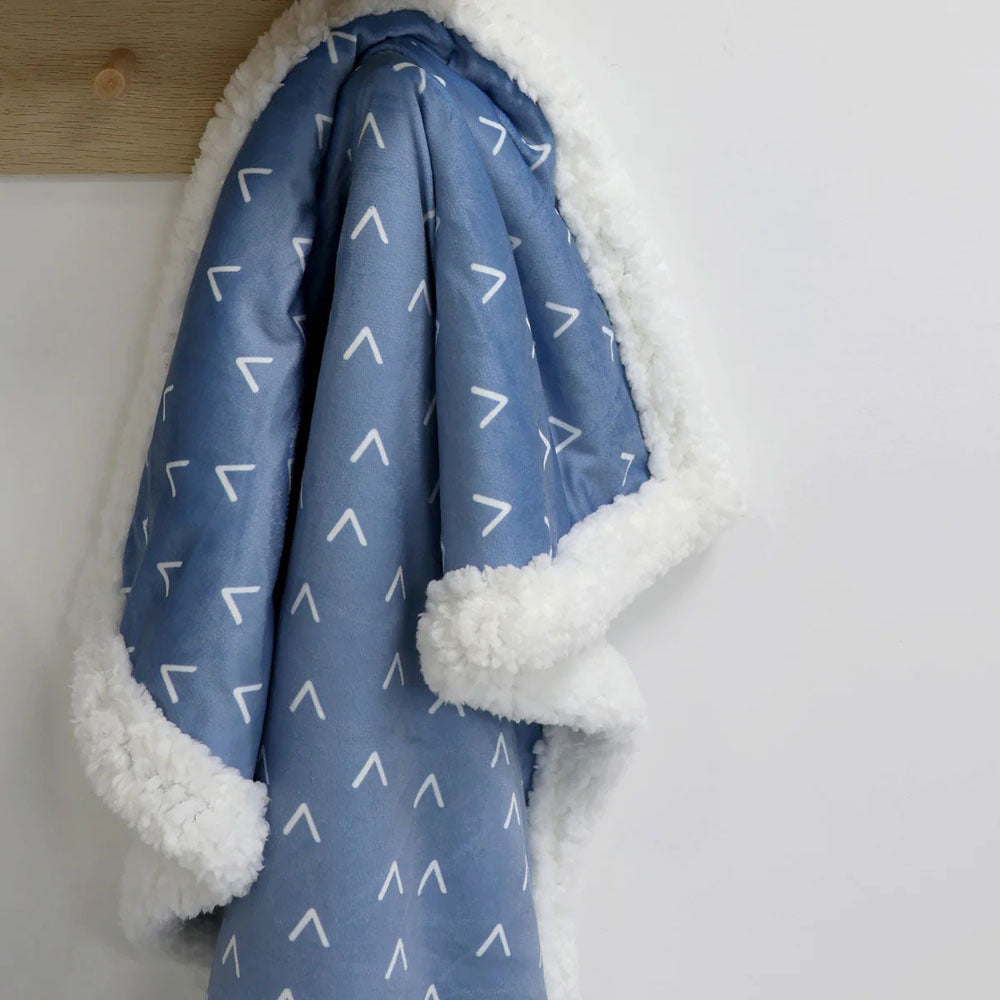 Bubba Blue Nordic Lamb Fleece Cuddle Blanket Denim