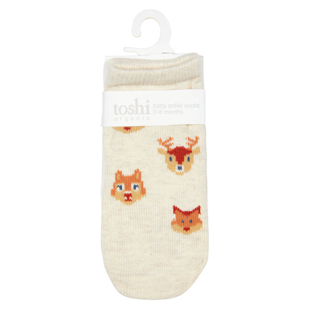 Toshi Organic Baby Socks Jacquard/Enchanted Forest