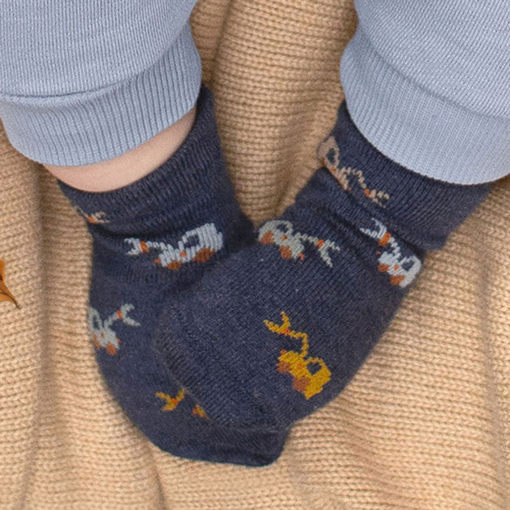 Toshi Organic Baby Socks Jacquard/Earthmover