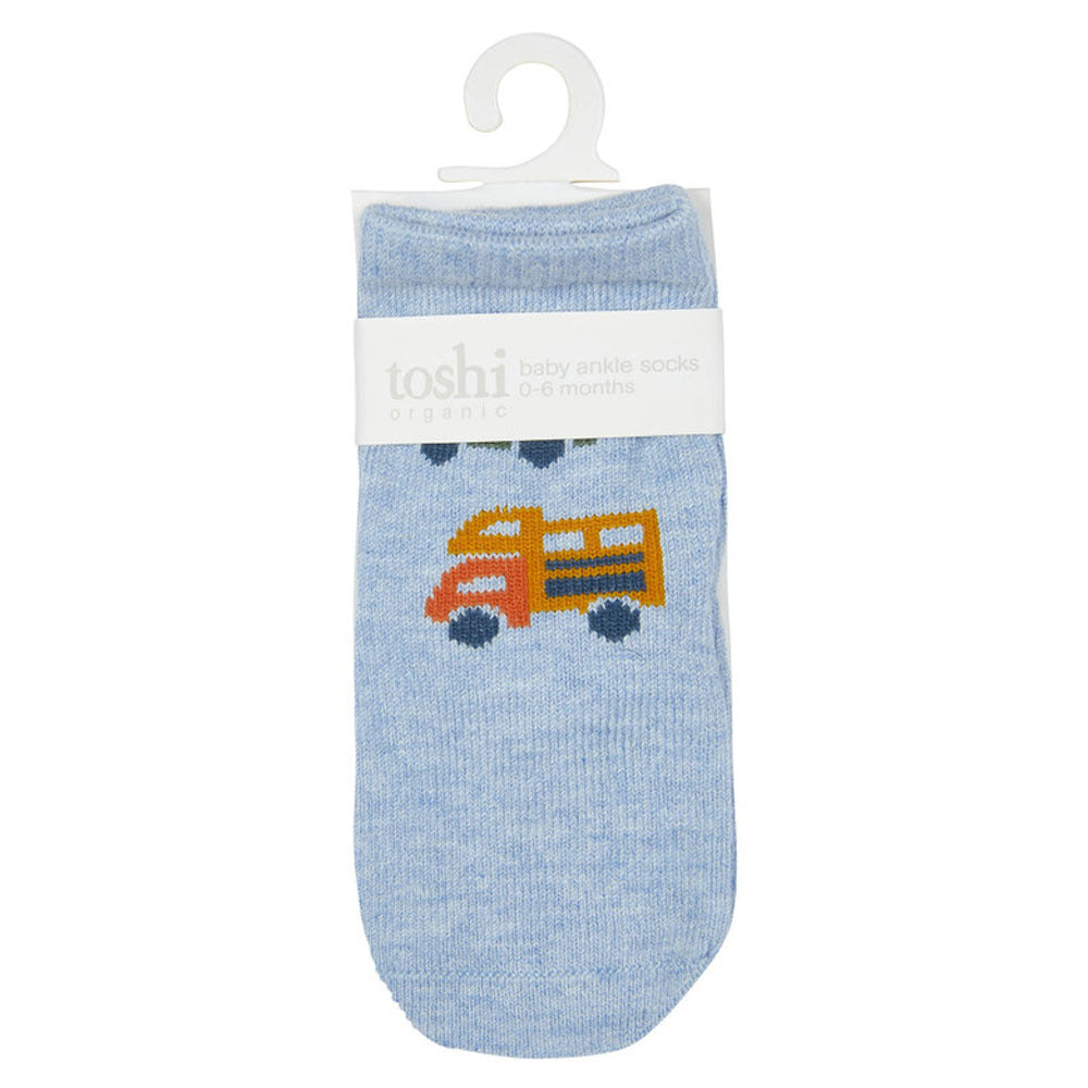 Toshi Organic Baby Socks Jacquard/Road Trip