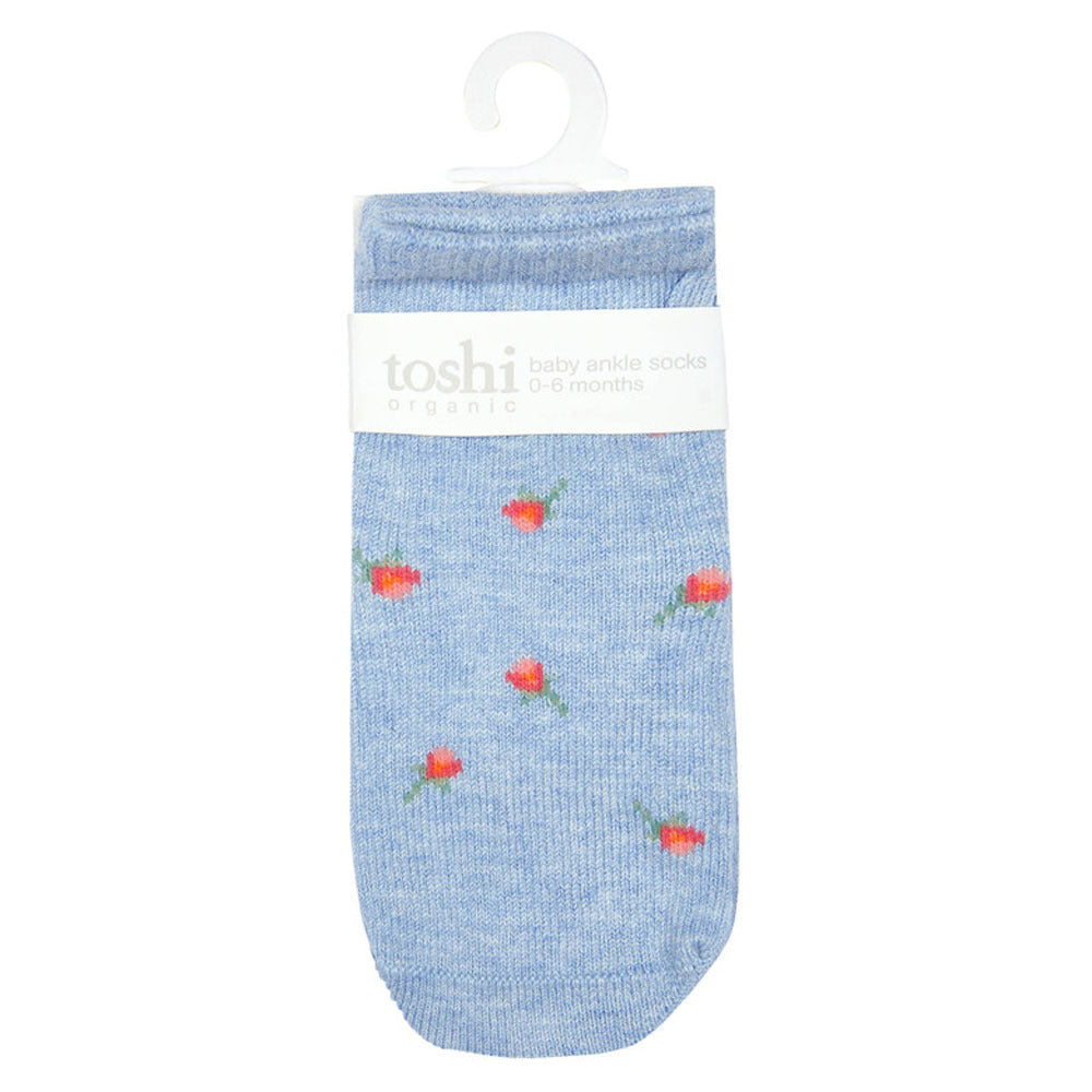 Toshi Organic Baby Socks Jacquard/Skyla