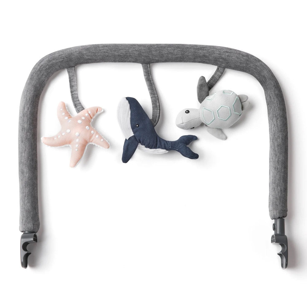 Ergobaby Evolve 3 In 1 Bouncer Toy Bar Ocean Wonder Charcoal Grey