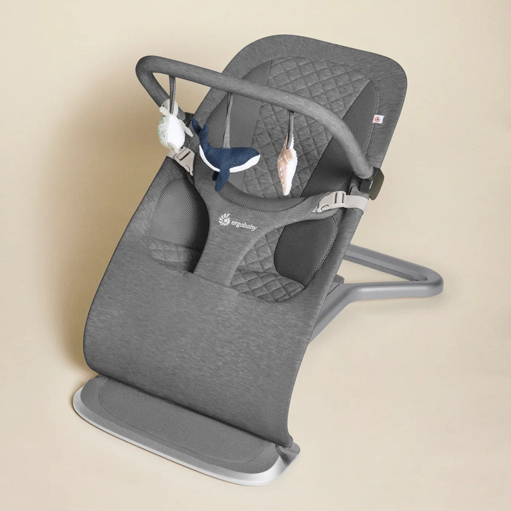 Ergobaby Evolve 3 In 1 Bouncer Toy Bar Ocean Wonder Charcoal Grey