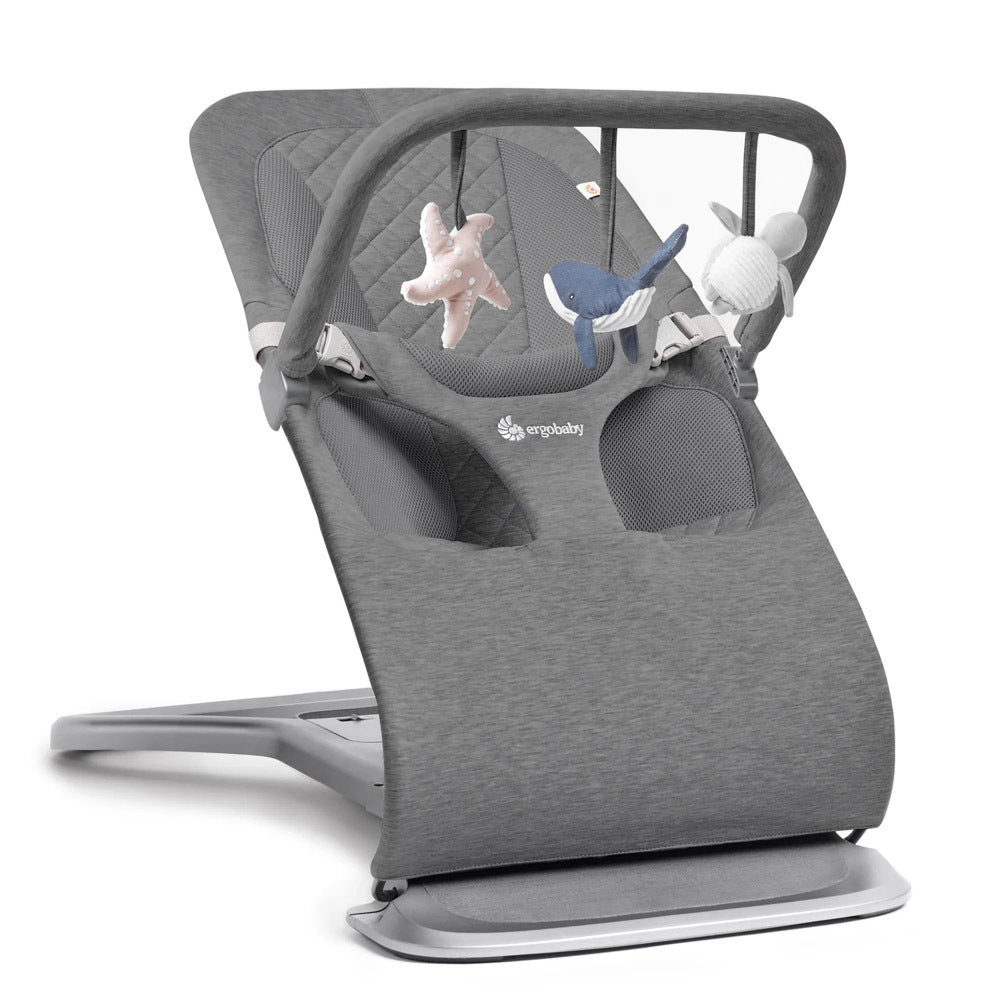 Ergobaby Evolve 3 In 1 Bouncer Toy Bar Ocean Wonder Charcoal Grey