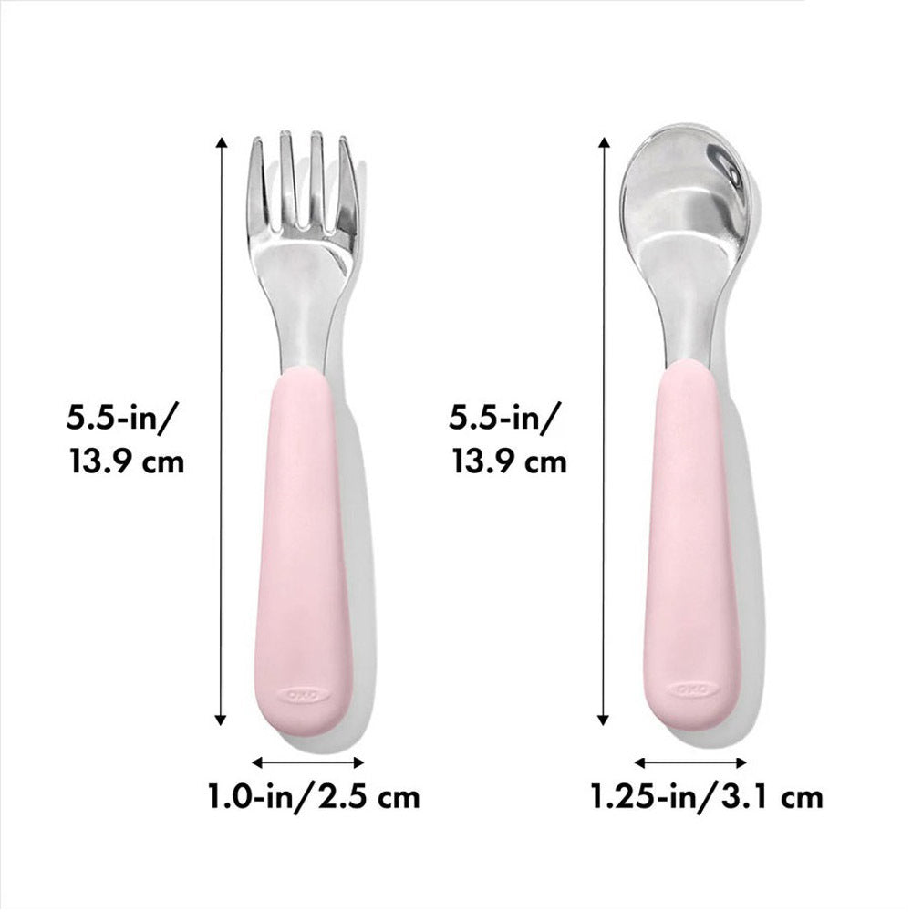 Oxo Tot Fork & Spoon Set Blossom