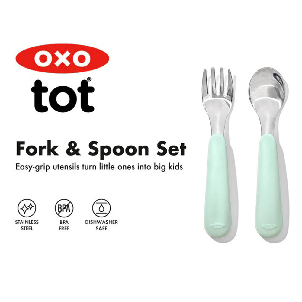 Oxo Tot Fork & Spoon Set Opal