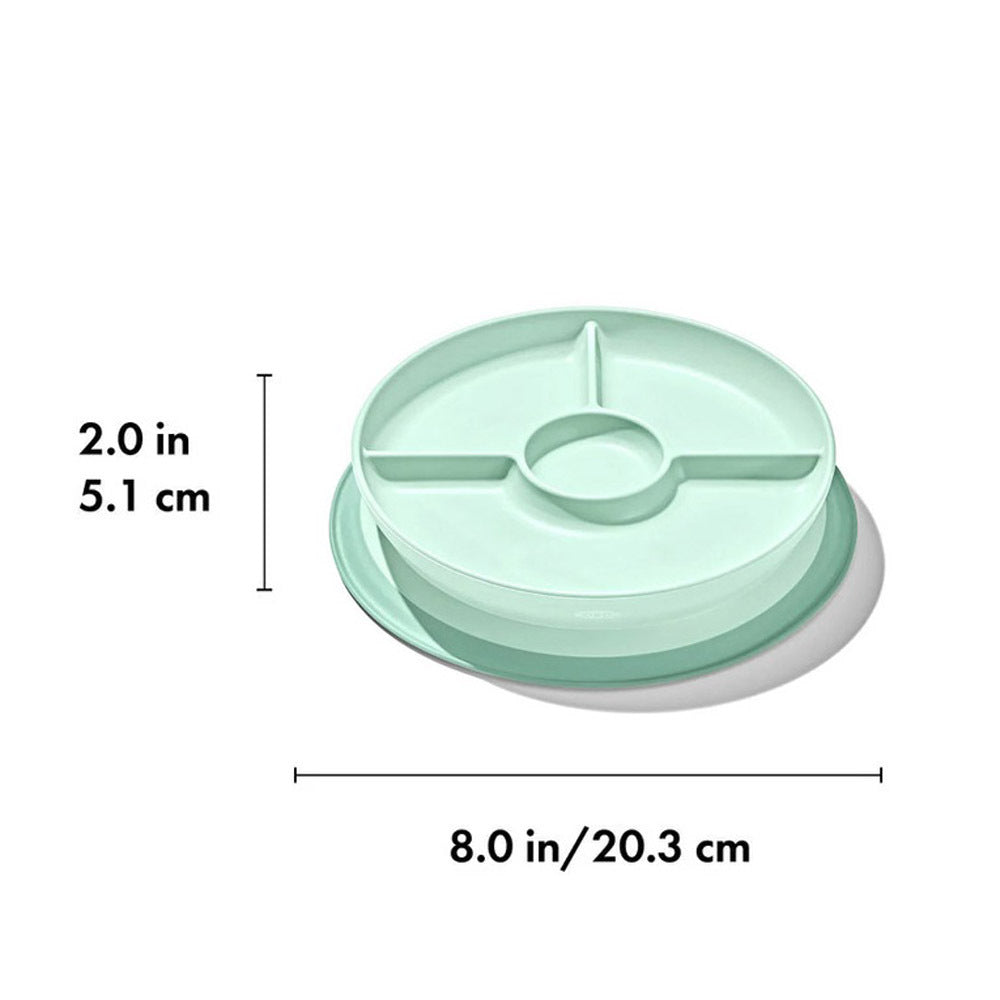 Oxo Tot Stick & Stay Suction Divided Plate Opal