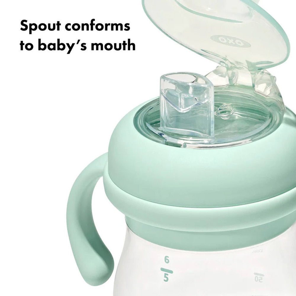 Oxo Tot Transitions Soft Spout Sippy Cup With Removable Handles 6oz Opal