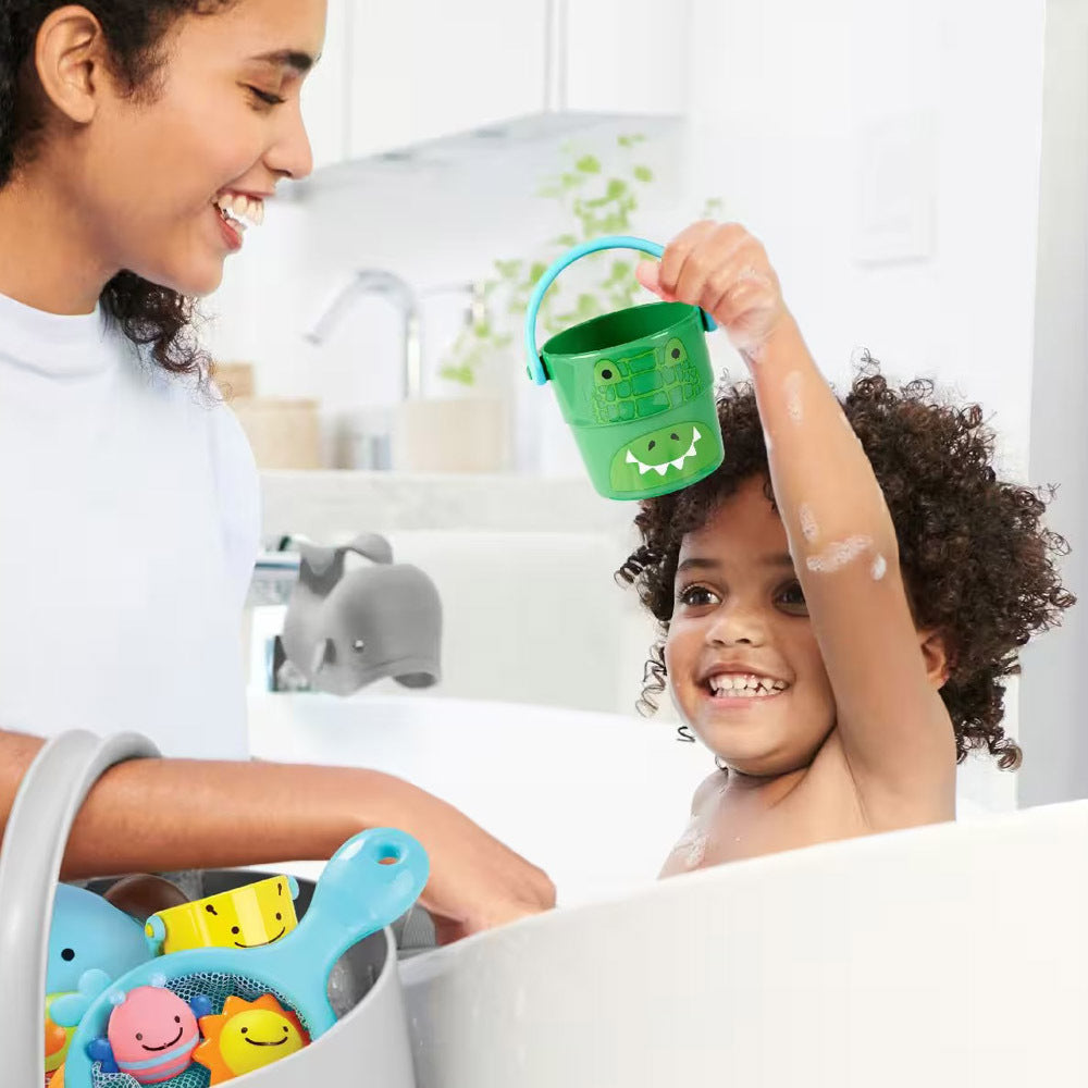 Skip Hop Zoo Bath Stack & Pour Buckets Mix