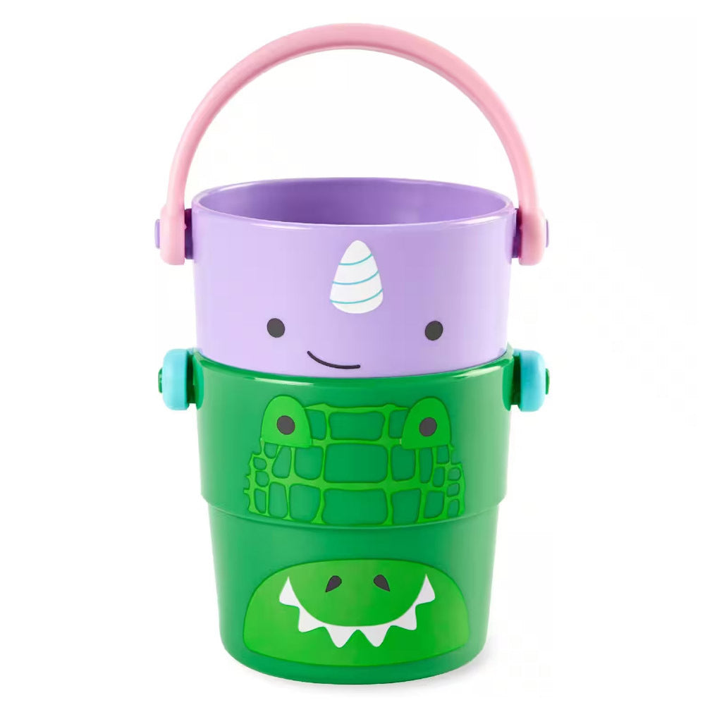 Skip Hop Zoo Bath Stack & Pour Buckets Mix