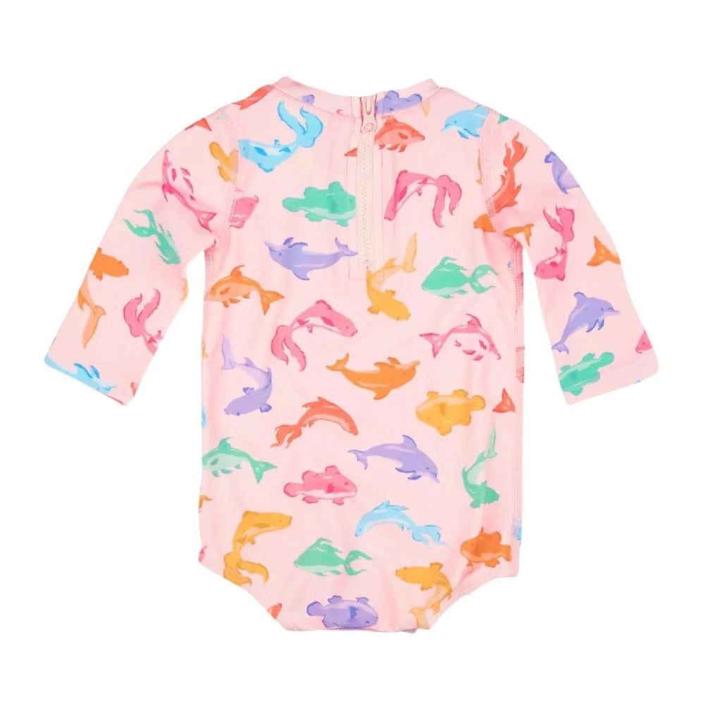 Toshi Swim Baby Onesie L/S Classic/Dishy Fishy