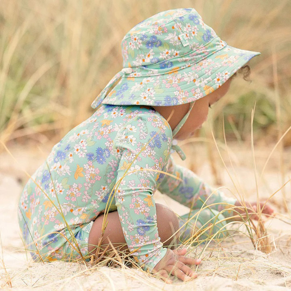 Toshi Swim Baby Onesie L/S Classic/Sea Blossom