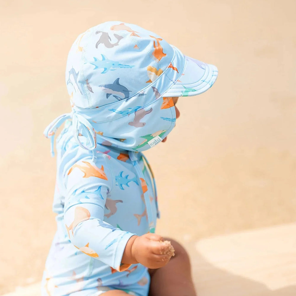 Toshi Swim Baby Flap Cap Classic/Sharky