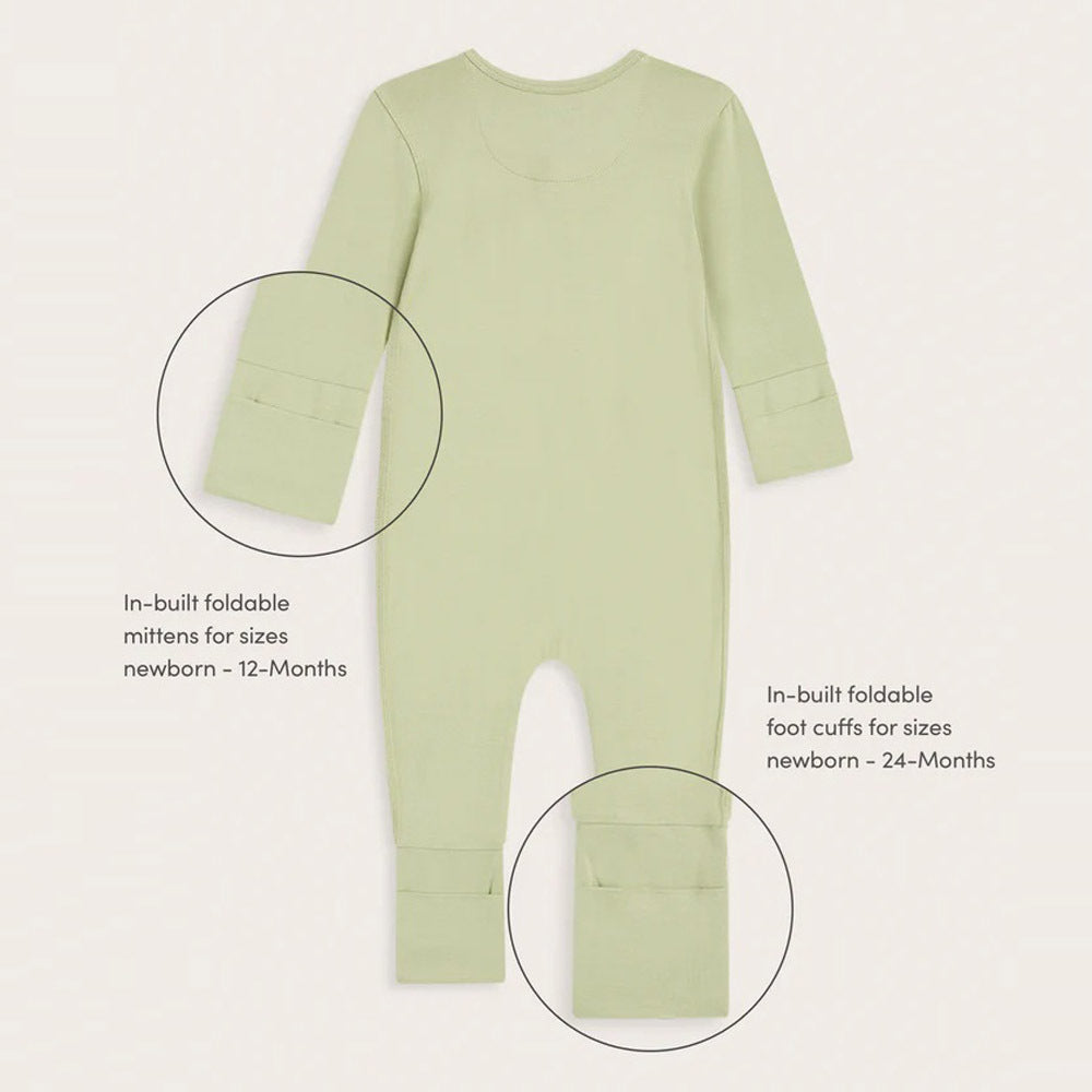 Boody Baby Long Sleeve Romper Sage