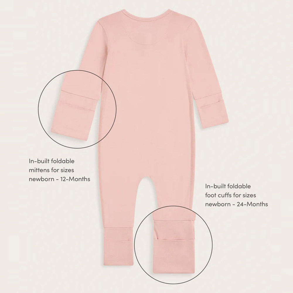 Boody Baby Long Sleeve Romper Dusty Pink