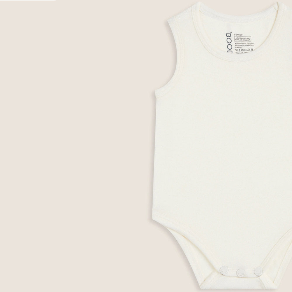 Boody Baby Bodysuit Natural White