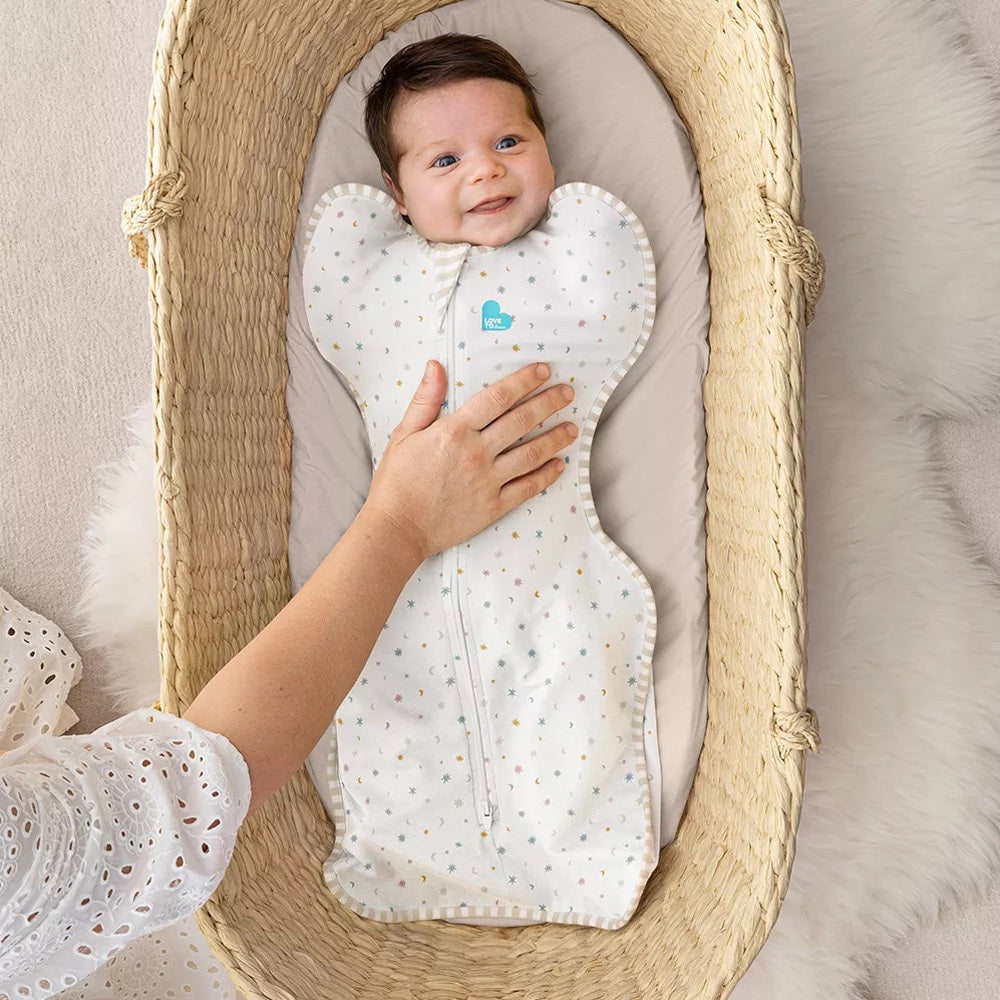 Love To Dream Swaddle Up Organic Lite 0.2T White/Starlight