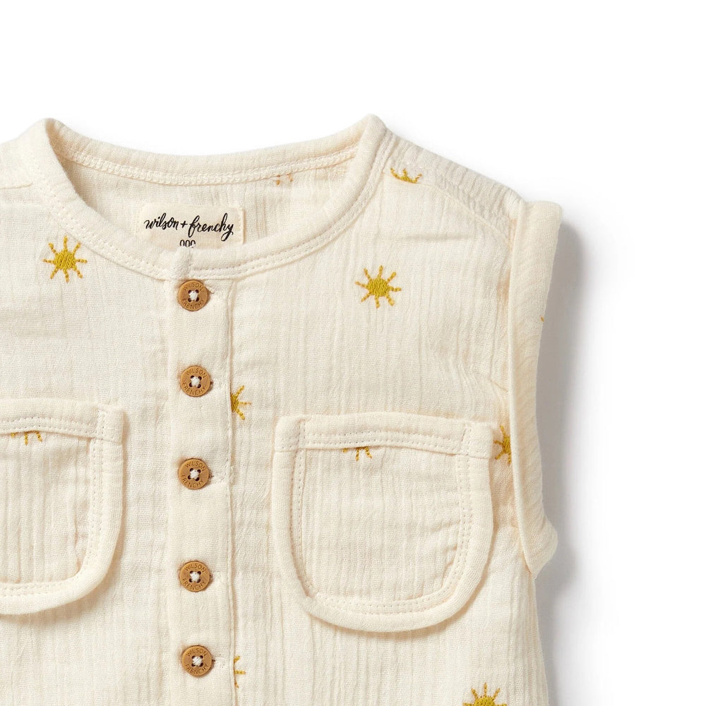 Wilson & Frenchy Sunshine Organic Crinkle Growsuit