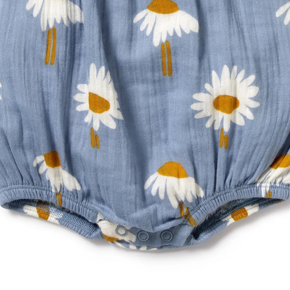 Wilson & Frenchy Daisy Floral Organic Crinkle Bodysuit