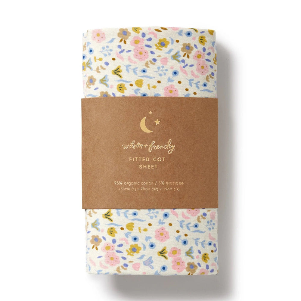 Wilson & Frenchy Ava Floral Organic Cot Sheet