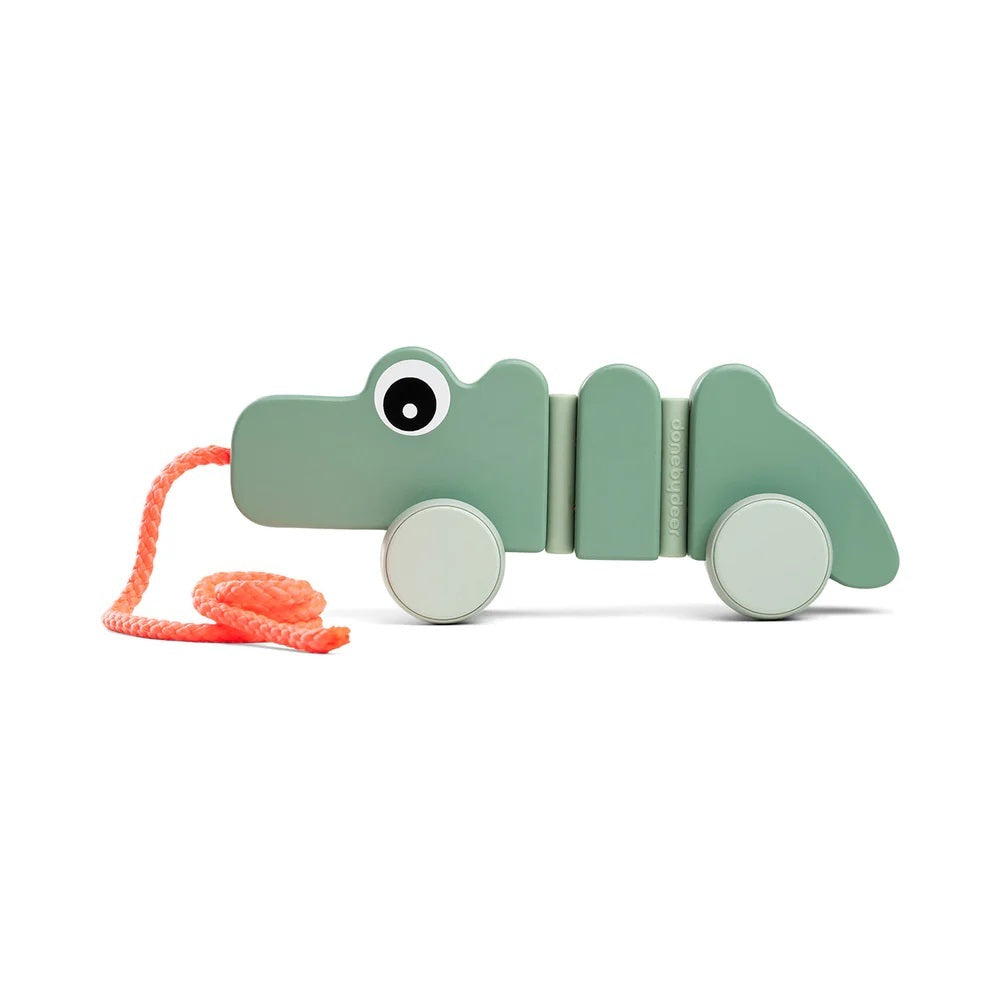 Done By Deer Pull Along Wiggle Toy Croco Green