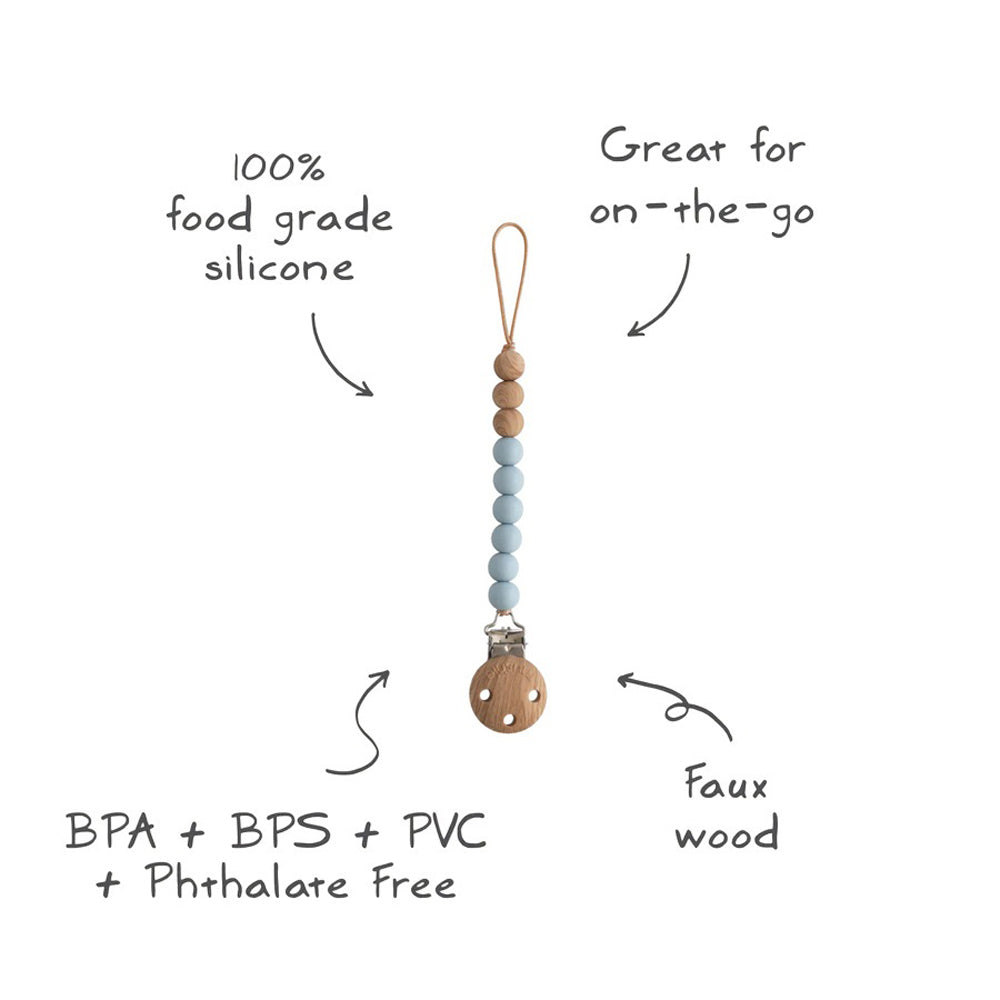 Mushie Pacifier Clip Eva Cloud