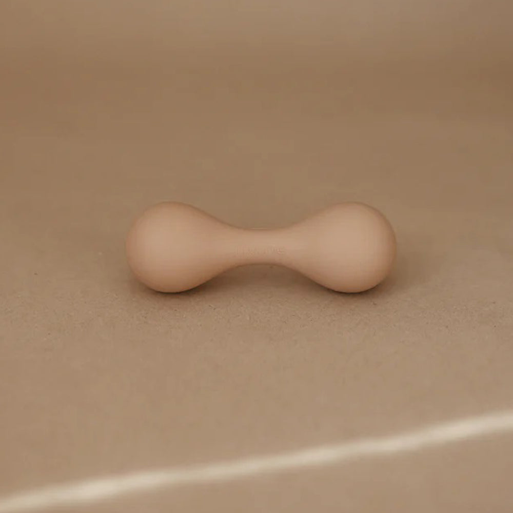 Mushie Silicone Baby Rattle Toy Natural