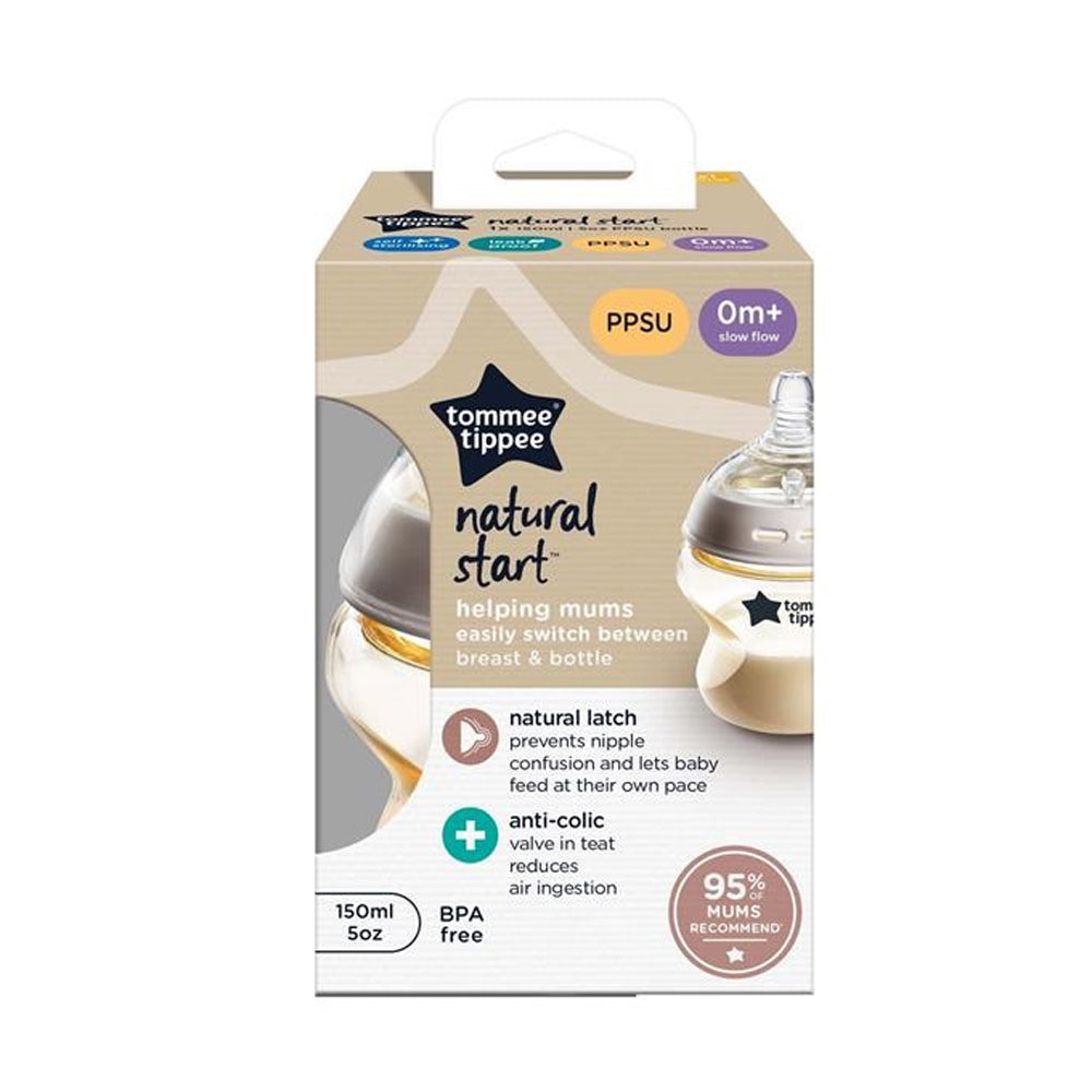 Tommee Tippee Natural Start 1x 150ml PPSU Bottle Slow Teat