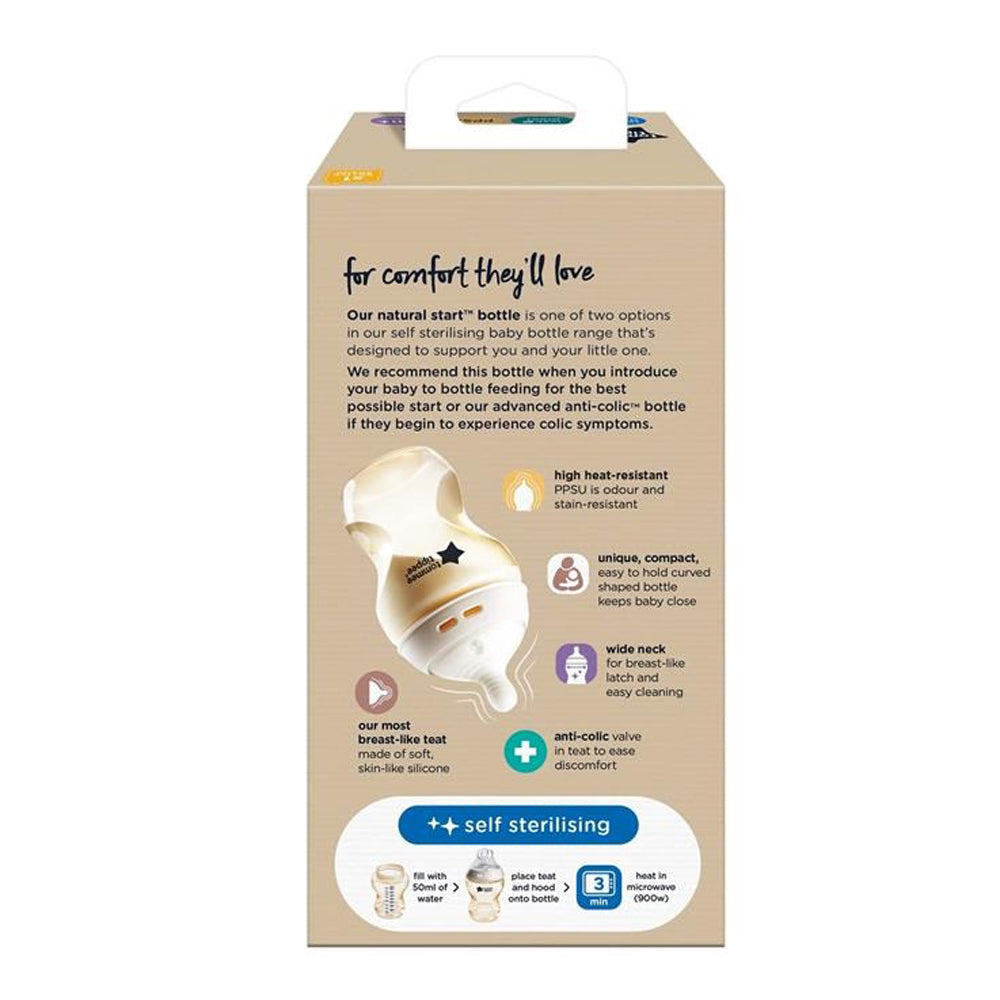 Tommee Tippee Natural Start 1x 260ml PPSU Bottle Slow Teat