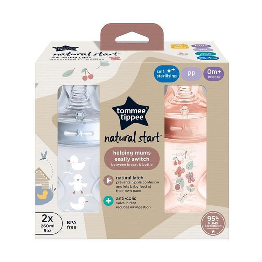 Tommee Tippee Natural Start 2x 260ml PP Dec Bottle