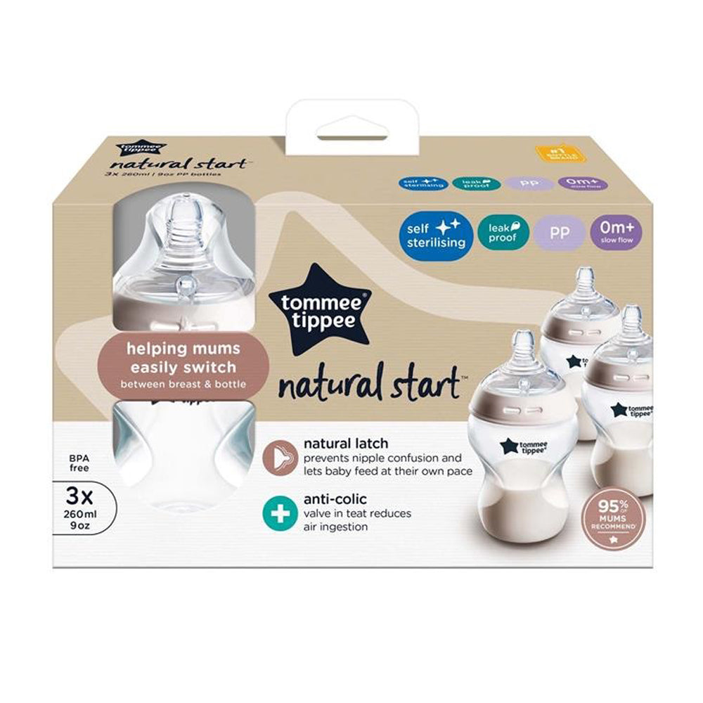 Tommee Tippee Natural Start 3x 260ml Bottles