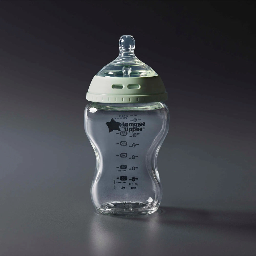 Tommee Tippee Natural Start 1x 250ml Glass Bottle Slow Teat