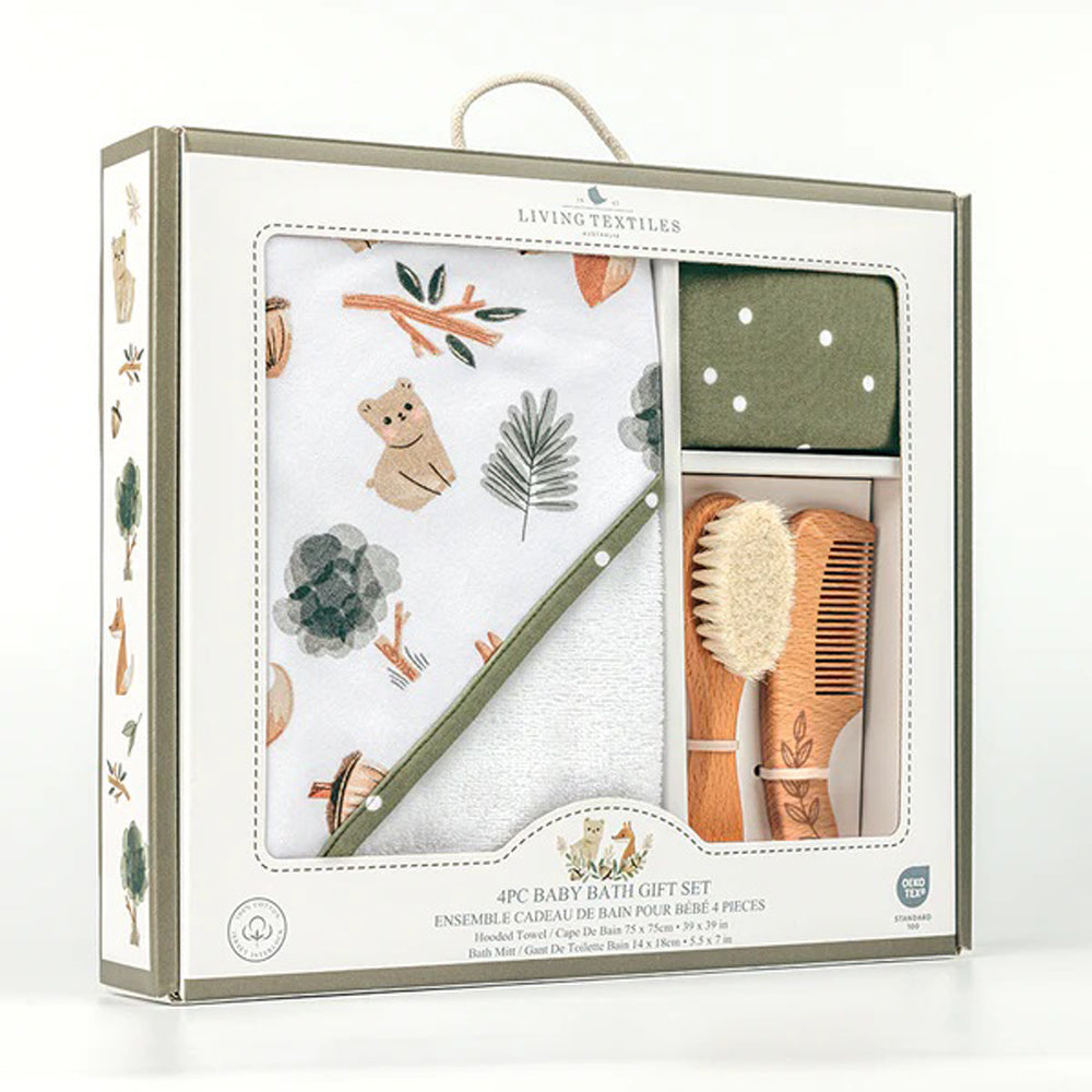 Living Textiles 4pc Bath Gift Set Forest Retreat