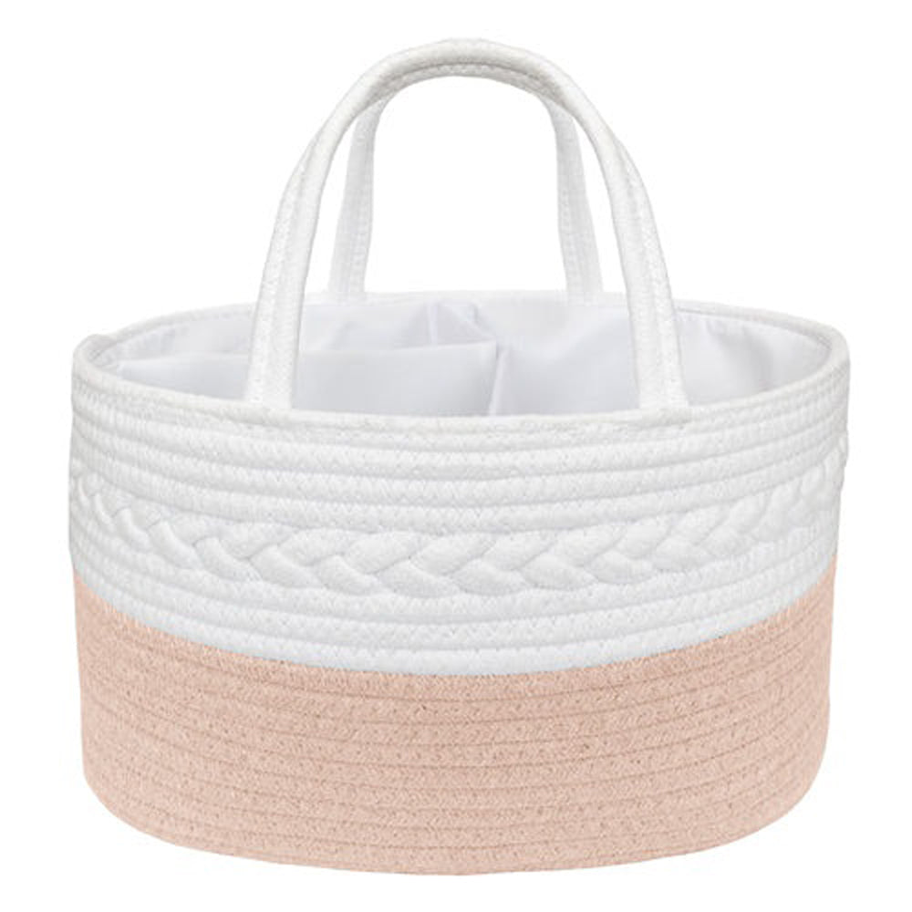 Living Textiles Cotton Rope Nappy Caddy With Divider