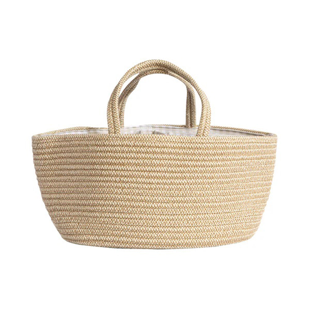 Living Textiles Cotton Rope Nappy Caddy With Divider