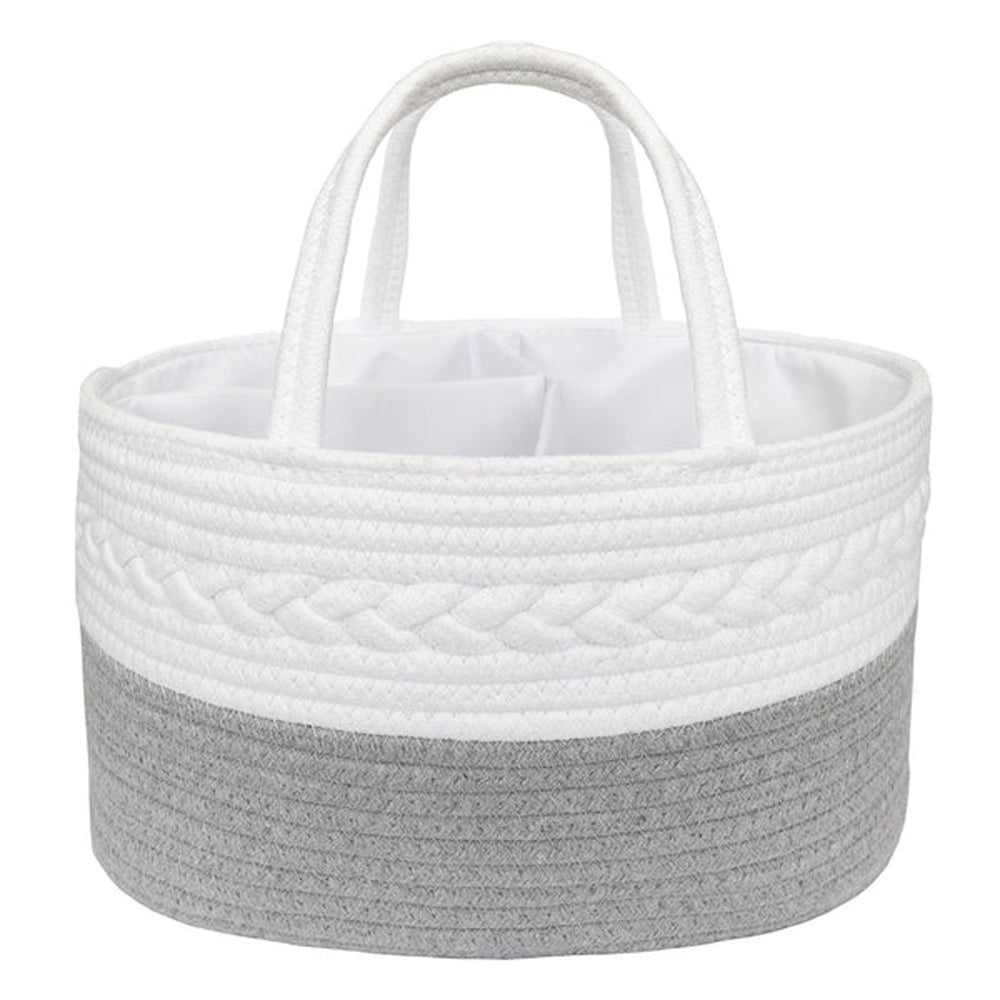 Living Textiles Cotton Rope Nappy Caddy With Divider