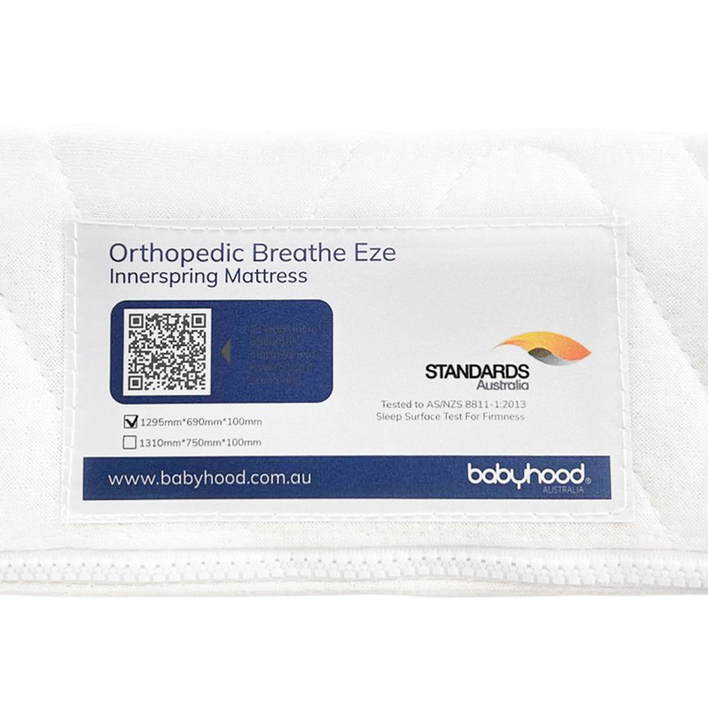 Babyhood Orthopaedic Breathe Eze Innerspring Mattress 1295x690