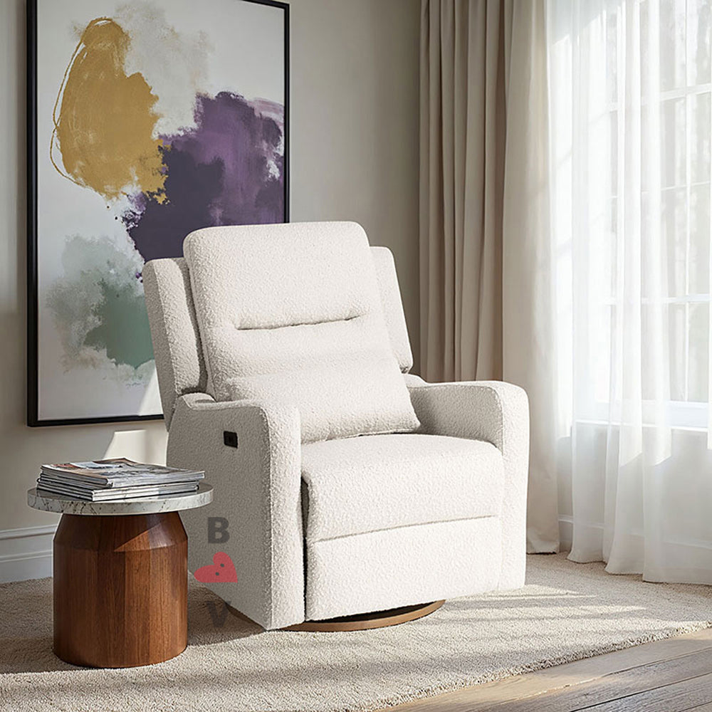 Cocoon Rio Electric Recliner & Glider Chair with USB Vanilla Boucle