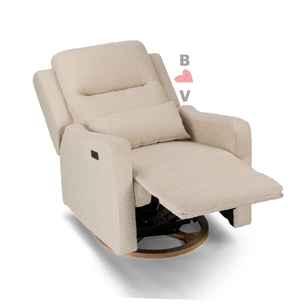 Cocoon Rio Electric Recliner & Glider Chair with USB Sandstone Boucle