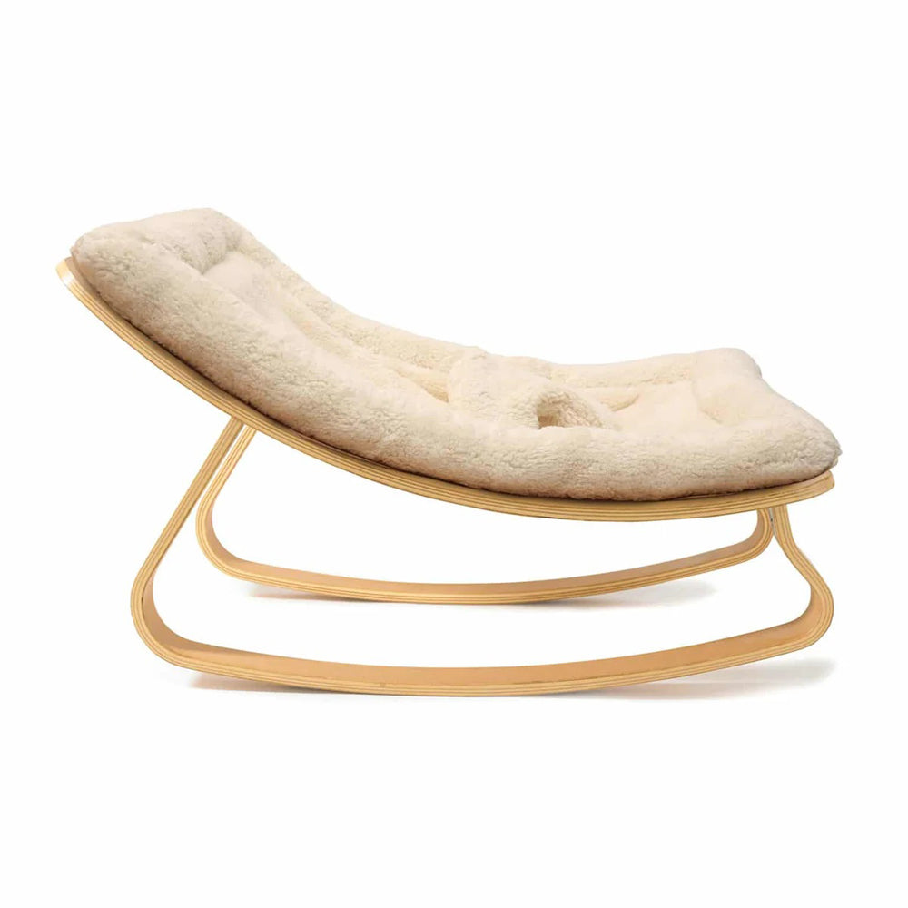 Charlie Crane Levo Baby Rocker In Beech Fur Seat