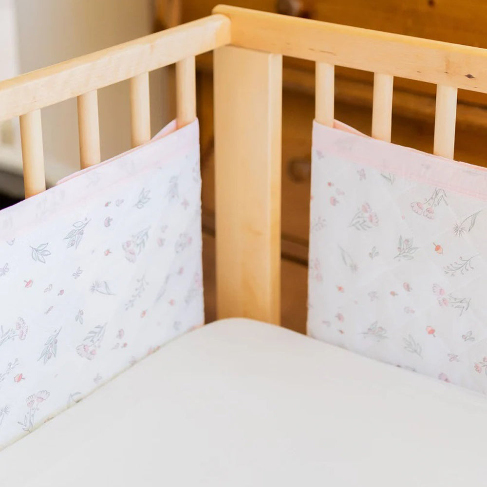 Airwrap Cot Liner Muslin 4 Sides Lottie Rose