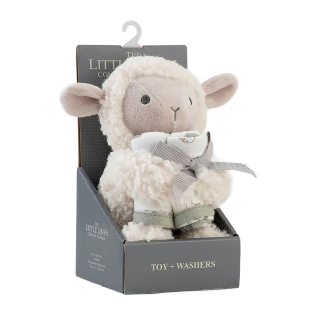 Little Linen Plush Toy & Washers Farmyard Lamb