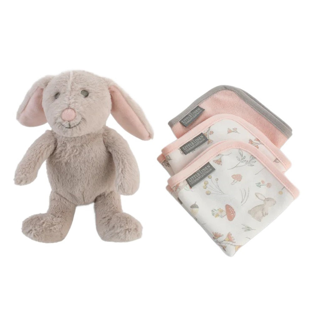 Little Linen Plush Toy & Washers Harvest Bunny