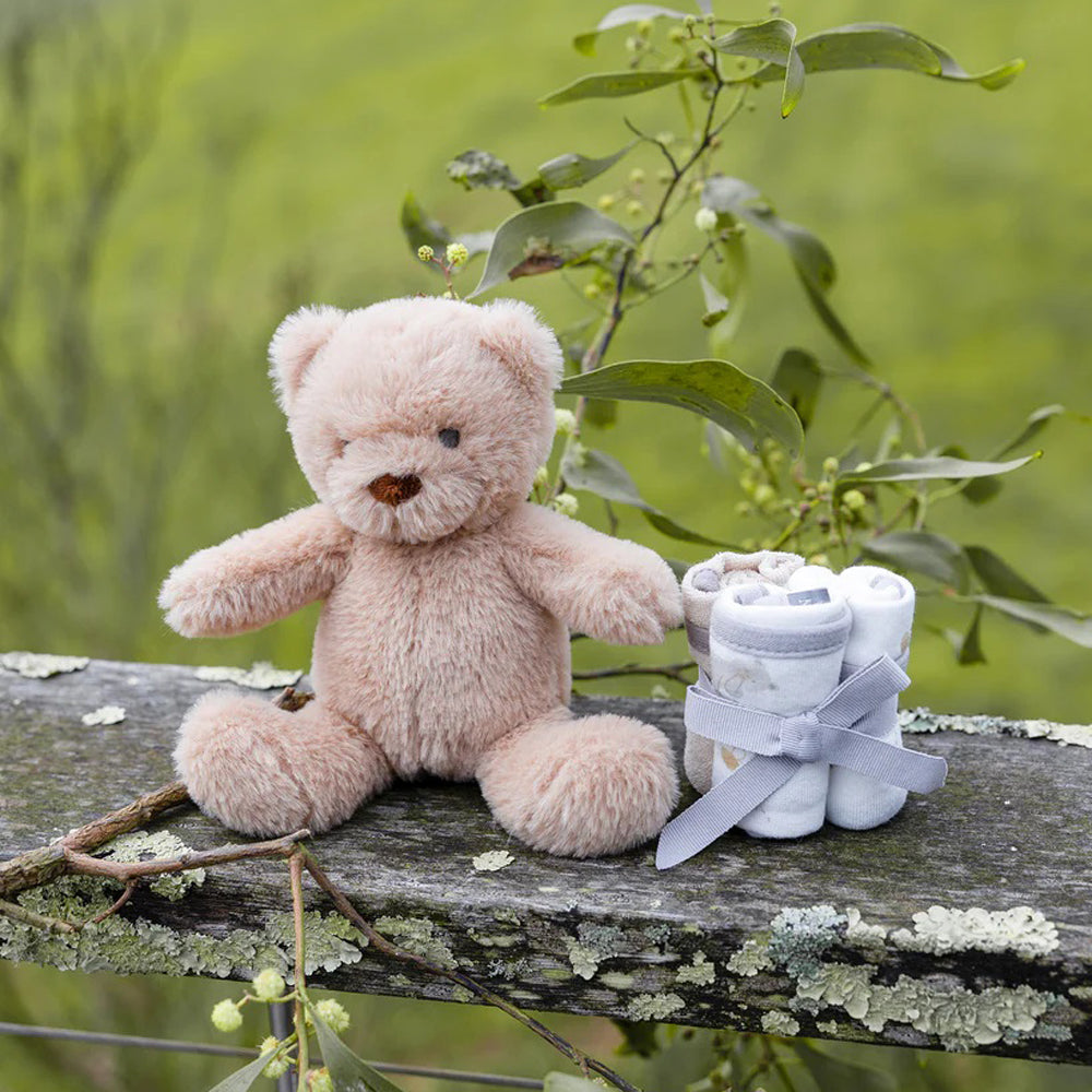 Little Linen Plush Toy & Washers Nectar Bear